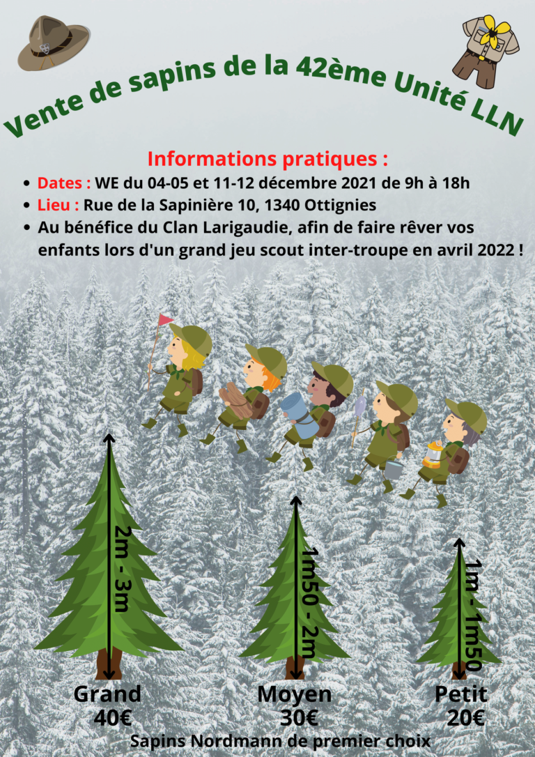 Vente de sapin – 42e Unité Six Vallées